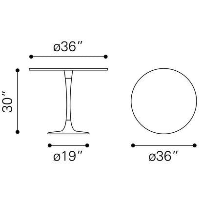 FULLERTON DINING TABLE WHITE & GOLD