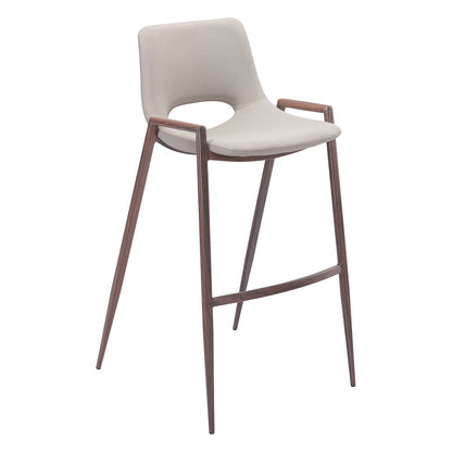 DESI BARSTOOL BEIGE & WALNUT