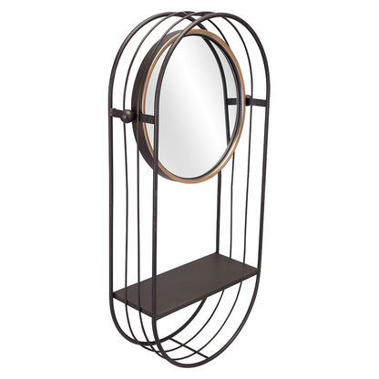 SARONI MIRROR SHELF ANTIQUE GRAY