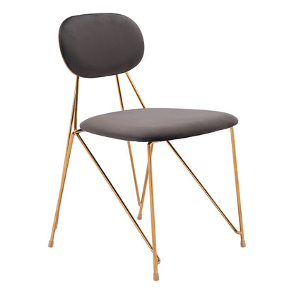 GEORGES DINING CHAIR GRAY & GOLD