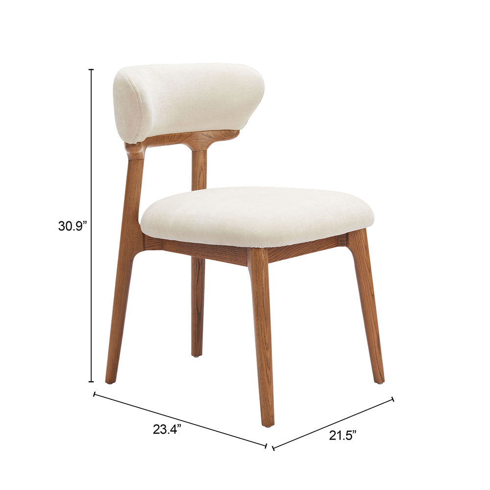 Cedar Dining Chair White & Walnut