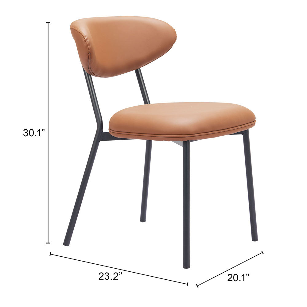 RORUN DINING CHAIR BROWN
