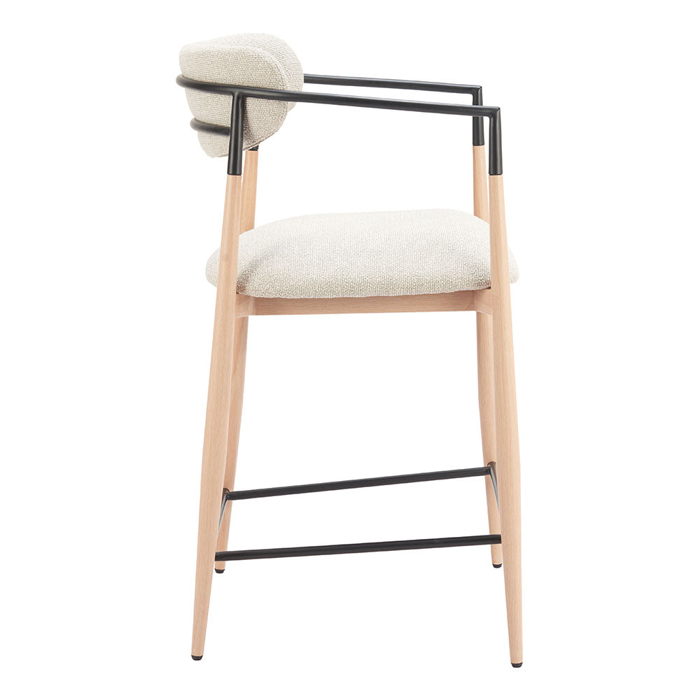 EQUINOX COUNTER STOOL OYSTER GRAY & NATURAL