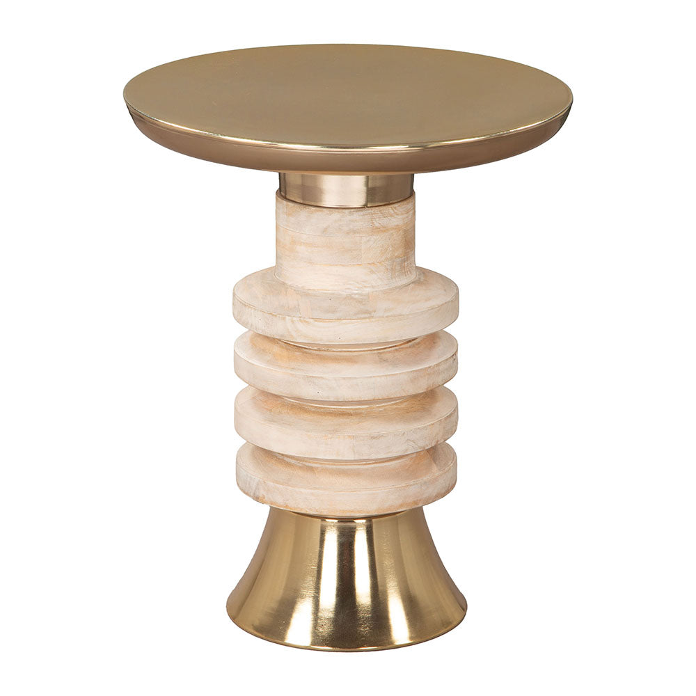 RINGAR SIDE TABLE GOLD & NATURAL