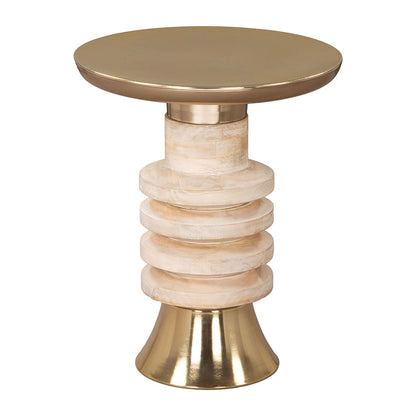 RINGAR SIDE TABLE GOLD & NATURAL