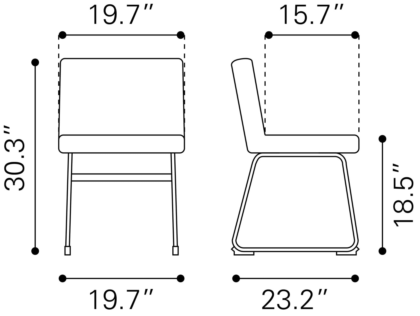 PAGO DINING CHAIR BLACK