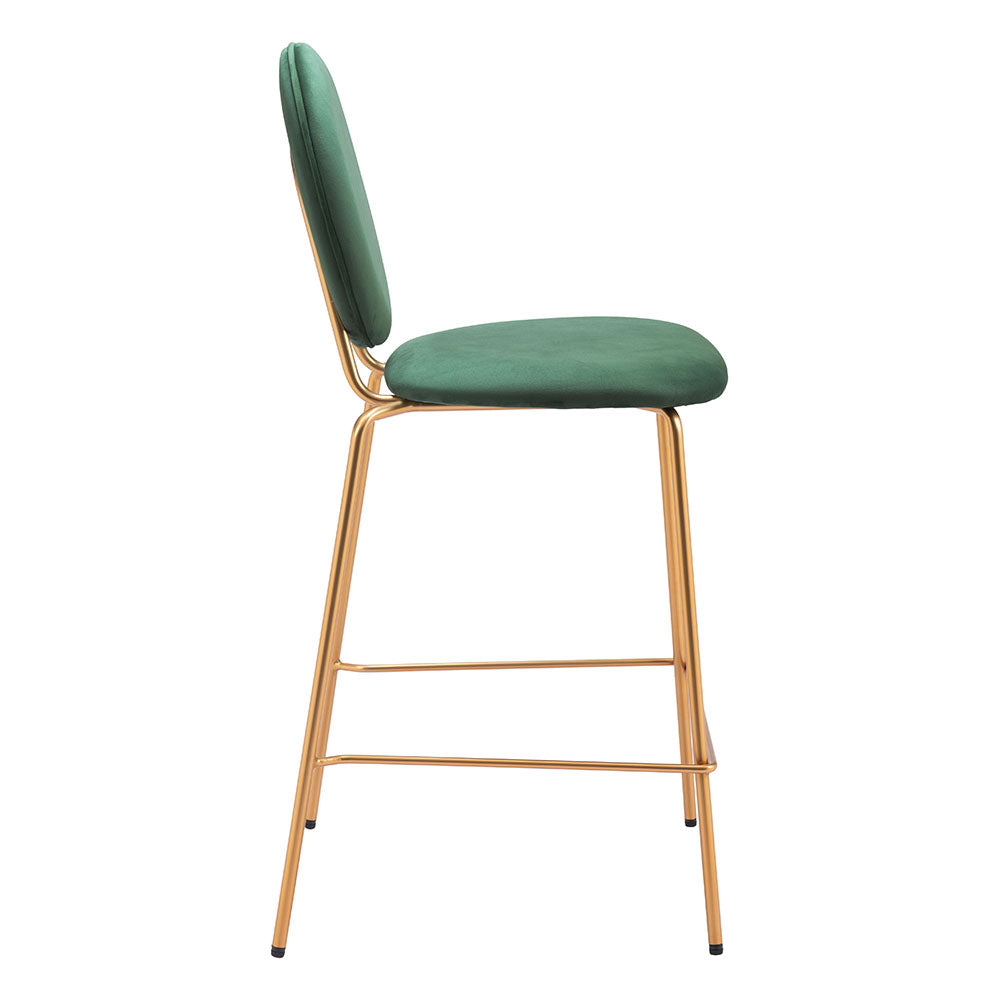 ODESSA COUNTER STOOL GREEN & GOLD