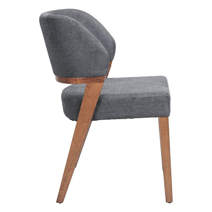 Sunobu Dining Chair Azure Gray & Walnut