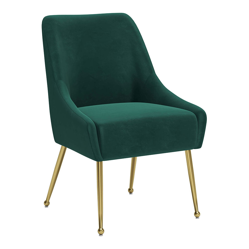 MAXINE DINING CHAIR GREEN & GOLD