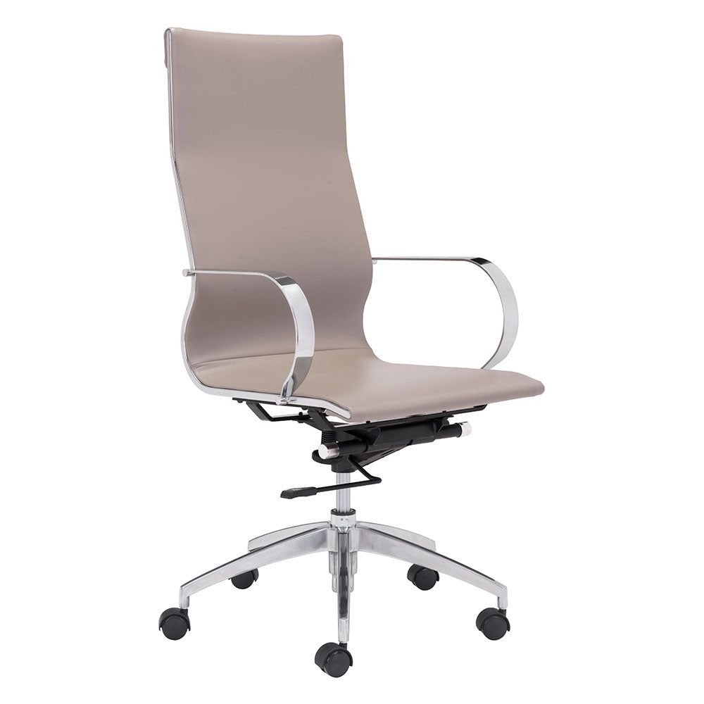 GLIDER HIGH BACK OFFICE CHAIR TAUPE