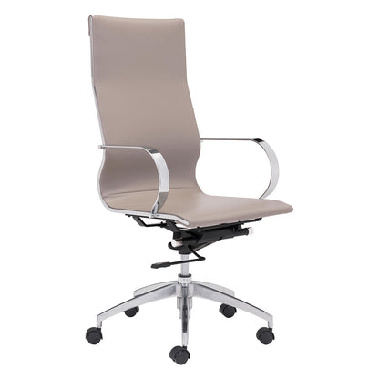GLIDER HIGH BACK OFFICE CHAIR TAUPE