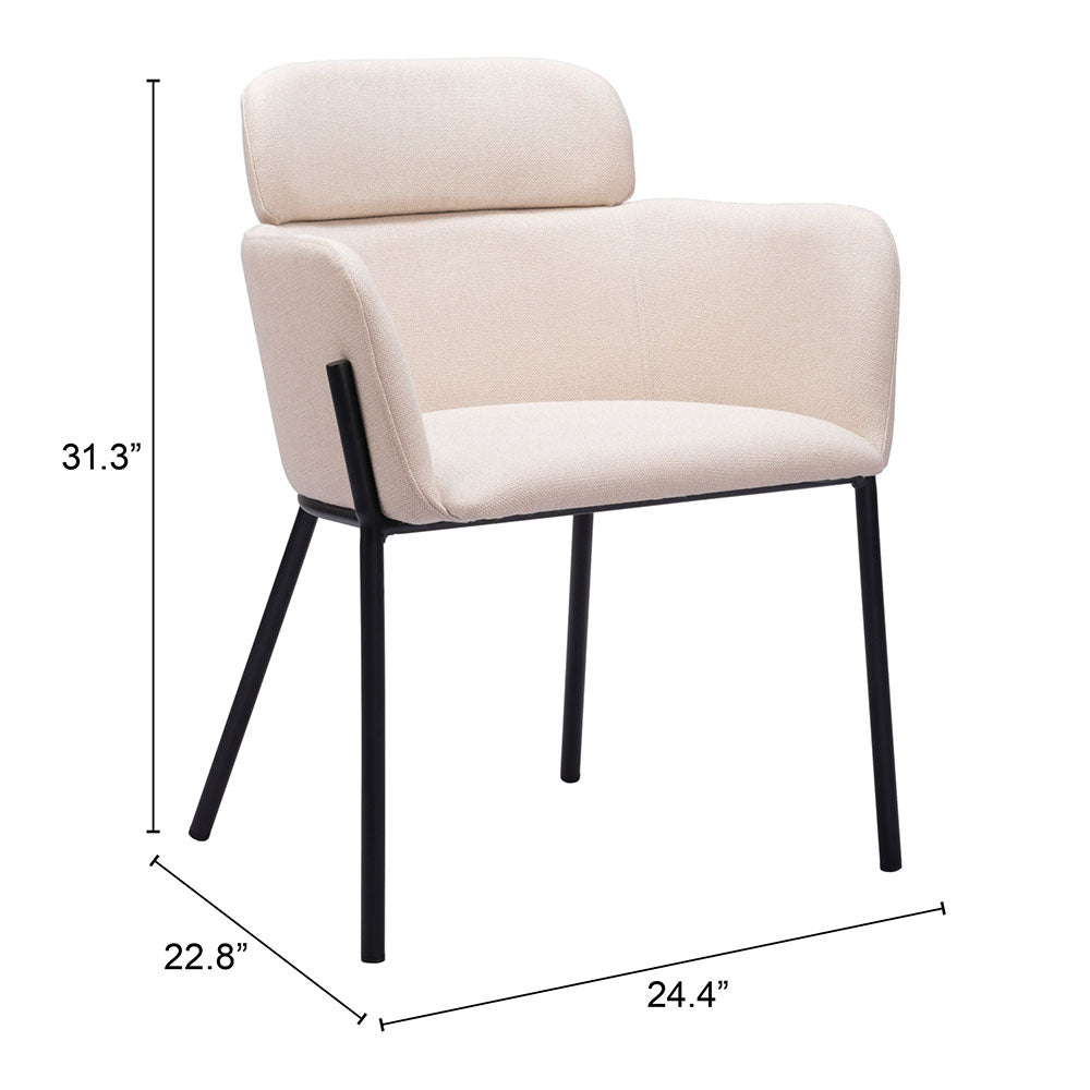 BREMOR DINING CHAIR BEIGE