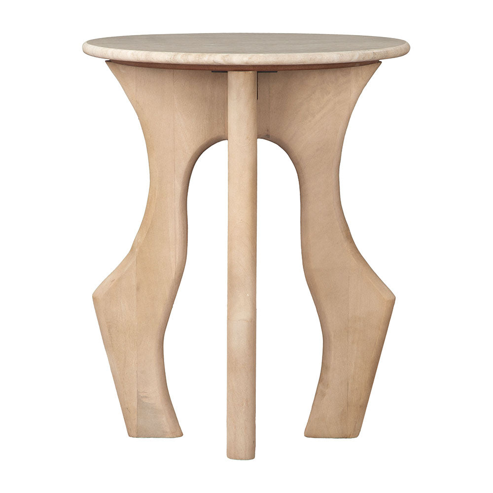 EDA SIDE TABLE WHITE & NATURAL