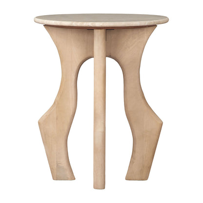 EDA SIDE TABLE WHITE & NATURAL