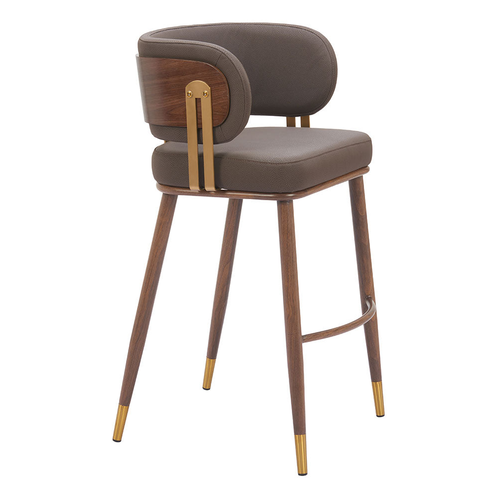 BREW BARSTOOL BROWN & WALNUT