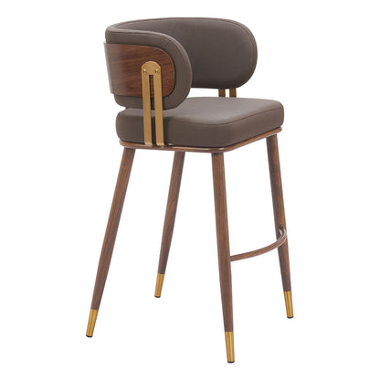 BREW BARSTOOL BROWN & WALNUT