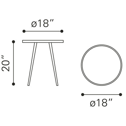 PARTICLE SIDE TABLE GOLD & BLACK