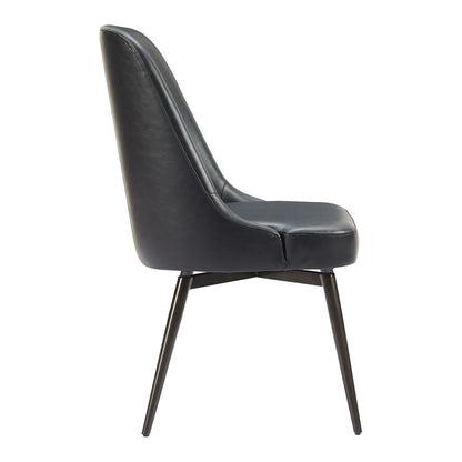 KEPPEL SWIVEL DINING CHAIR BLACK