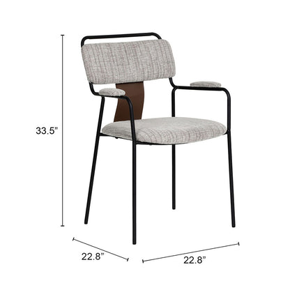 COUVA DINING CHAIR GRAY TWEED