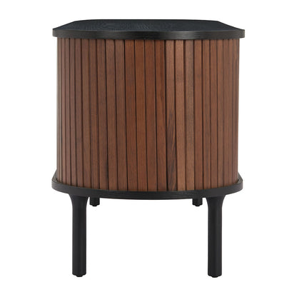 KORIANA ENTERTAINMENT STAND BLACK & WALNUT