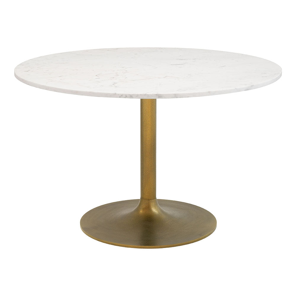 ITHACA DINING TABLE WHITE & GOLD