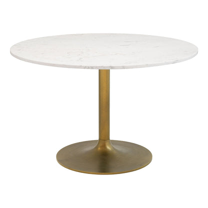 ITHACA DINING TABLE WHITE & GOLD
