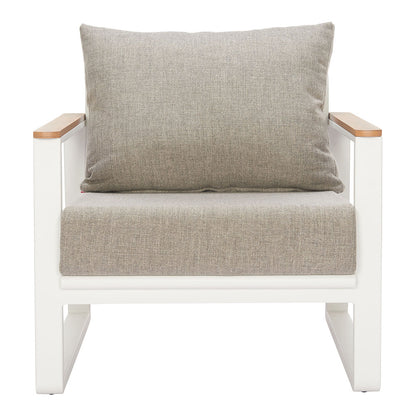 WELT ARMCHAIR TAUPE & WHITE