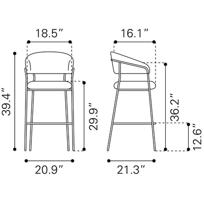JOSEPHINE BARSTOOL BROWN
