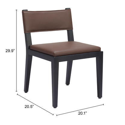 ROXAS DINING CHAIR BROWN