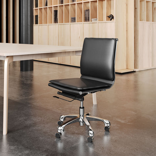 LIDER PLUS ARMLESS OFFICE CHAIR BLACK