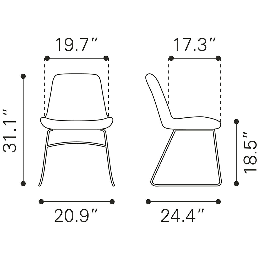 TAMMY DINING CHAIR YELLOW
