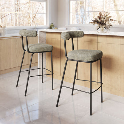 KEDE BARSTOOL GREEN TWEED