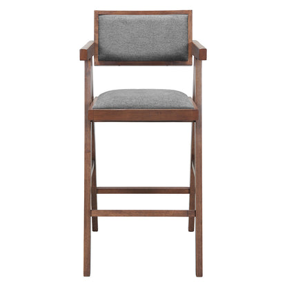 DELHI BARSTOOL GRAY & WALNUT