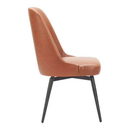 KEPPEL SWIVEL DINING CHAIR BROWN