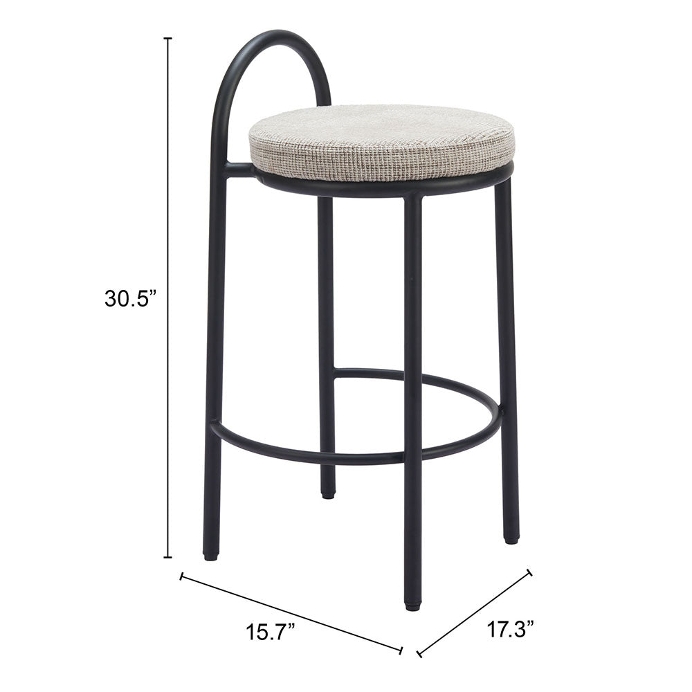 SISAL COUNTER STOOL BEIGE TWEED