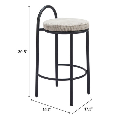 SISAL COUNTER STOOL BEIGE TWEED
