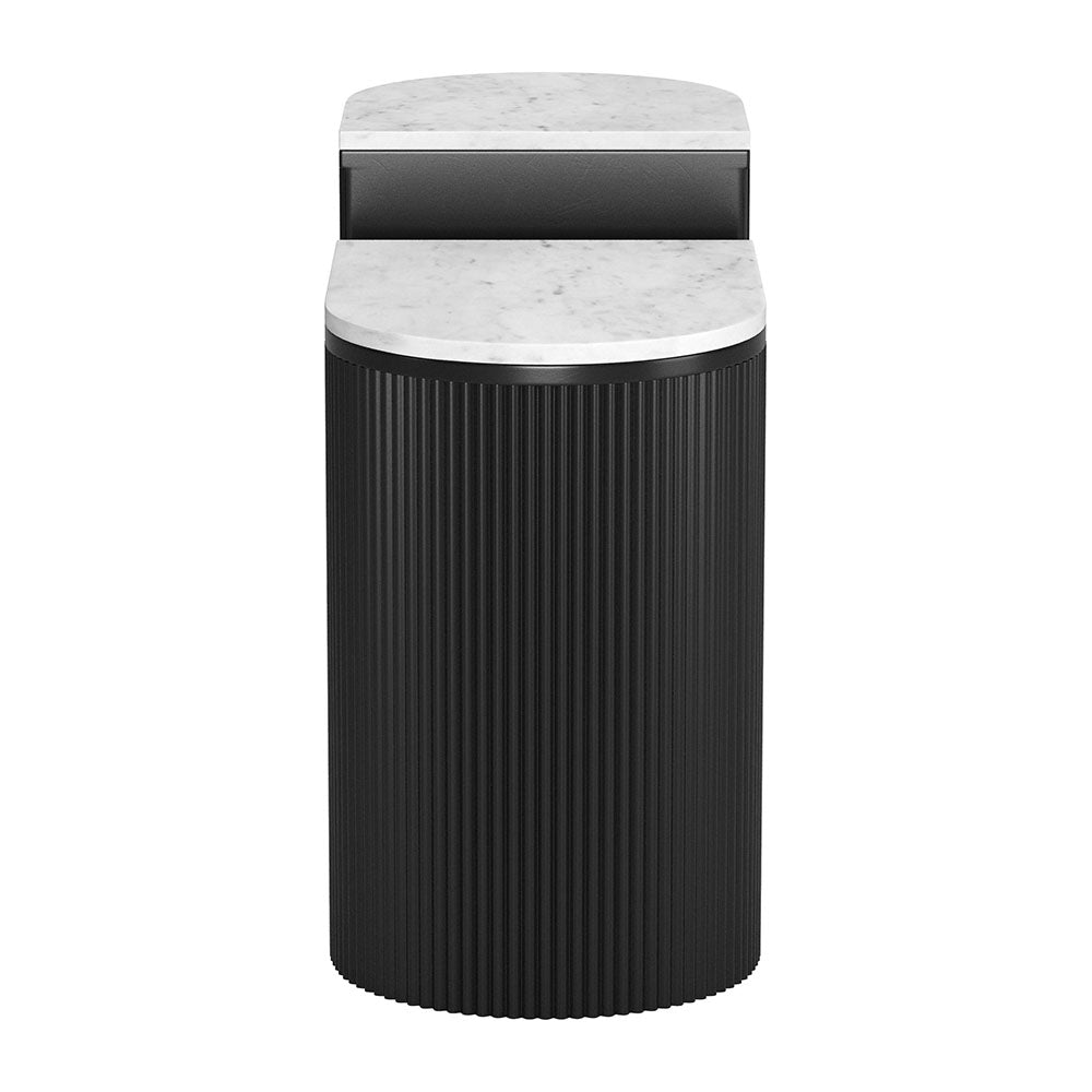 ORMARA SIDE TABLE SET WHITE & BLACK