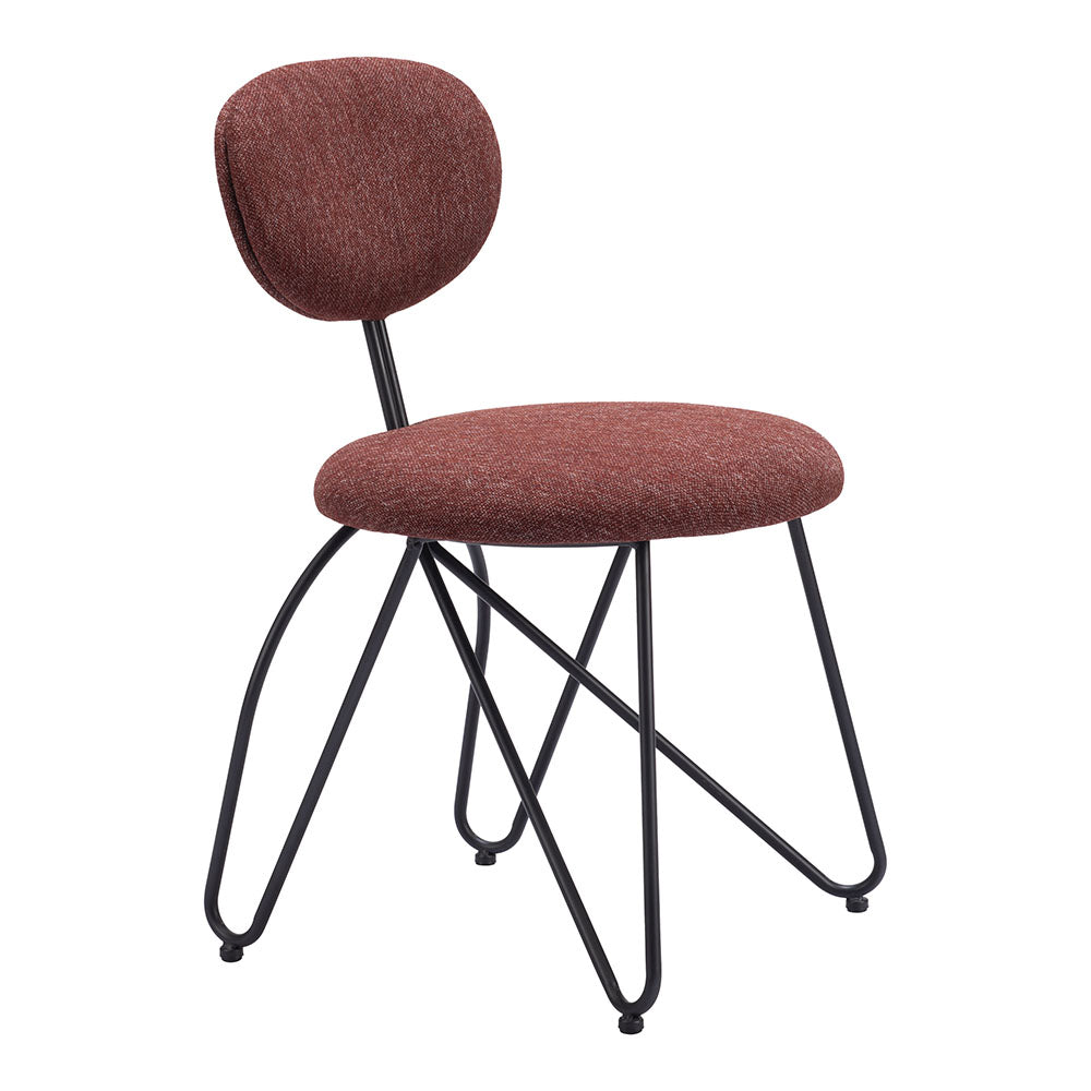 NOVI DINING CHAIR MAROON BROWN