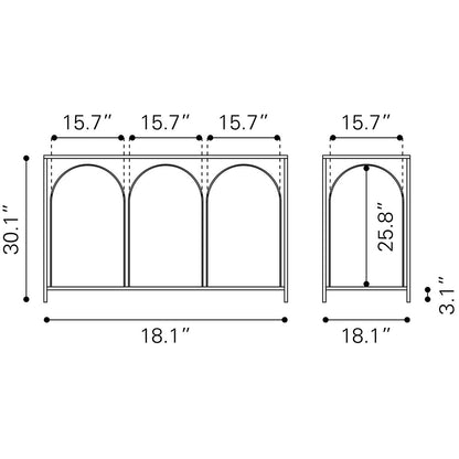 LORIET CONSOLE TABLE BLACK
