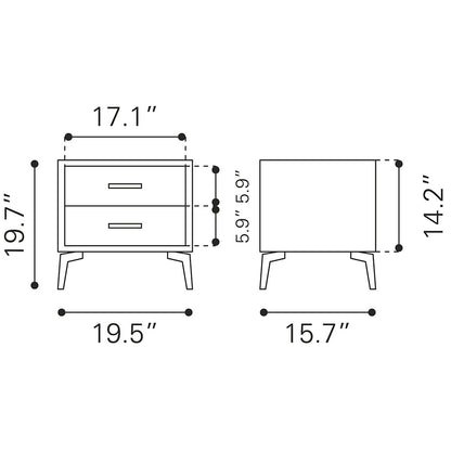 HALLE SIDE TABLE GRAY