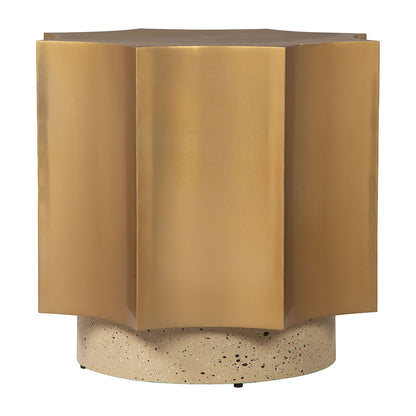 OSAM SIDE TABLE GOLD & BEIGE