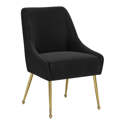 MAXINE DINING CHAIR BLACK & GOLD