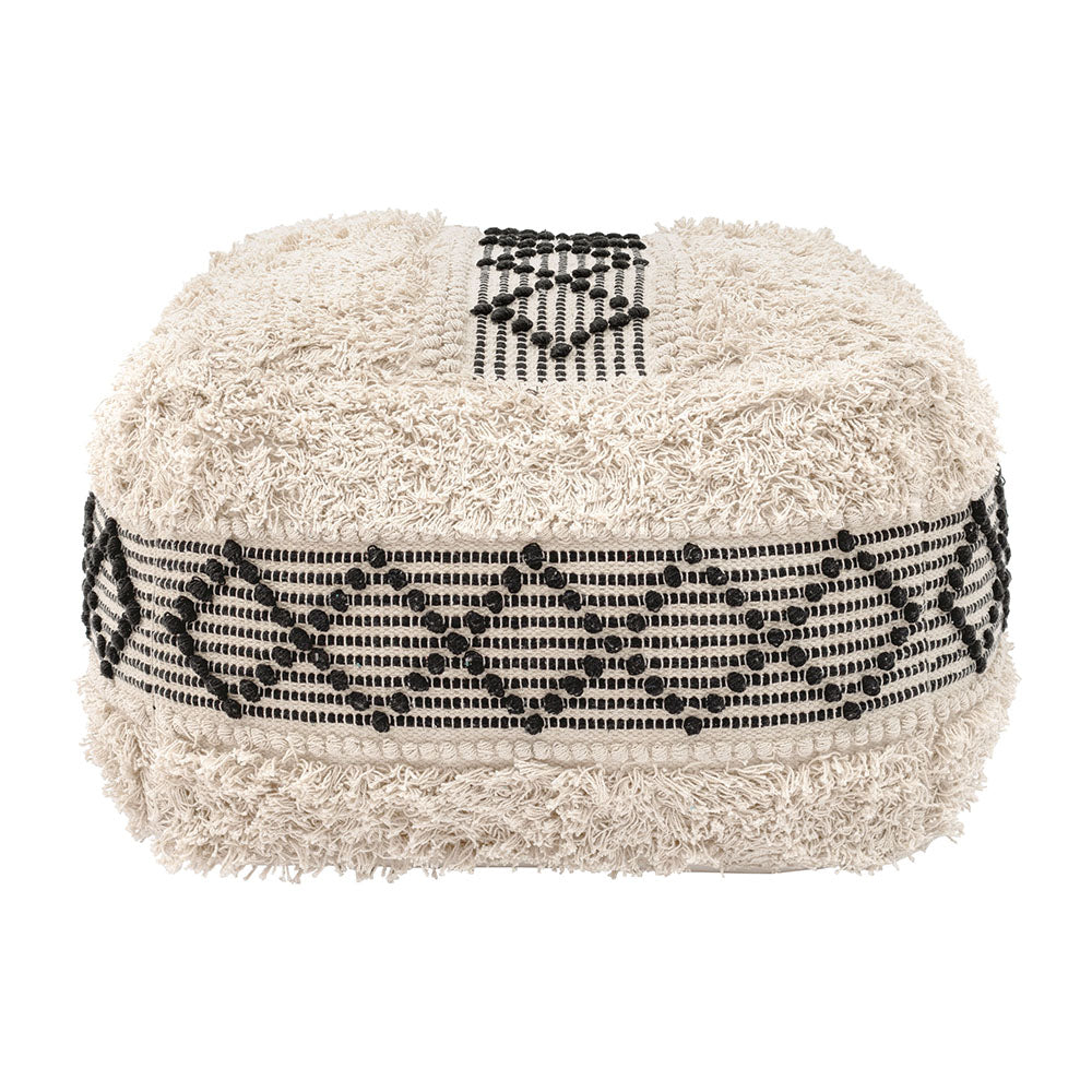 PISCO OTTOMAN BEIGE & BLACK