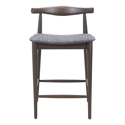 TUZKA COUNTER STOOL GRAY & ESPRESSO