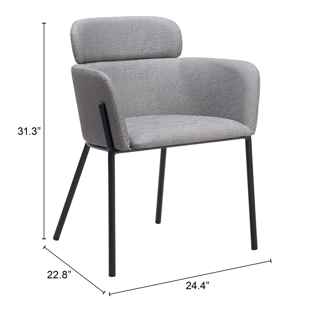 BREMOR DINING CHAIR SLATE GRAY