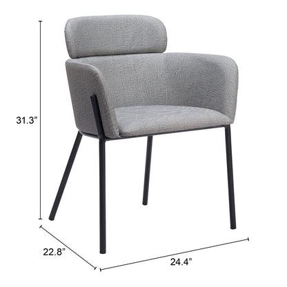 BREMOR DINING CHAIR SLATE GRAY