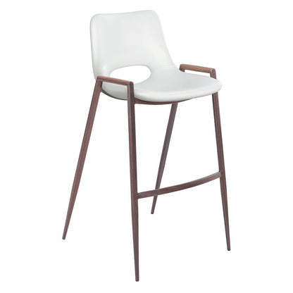 DESI BARSTOOL WHITE & WALNUT