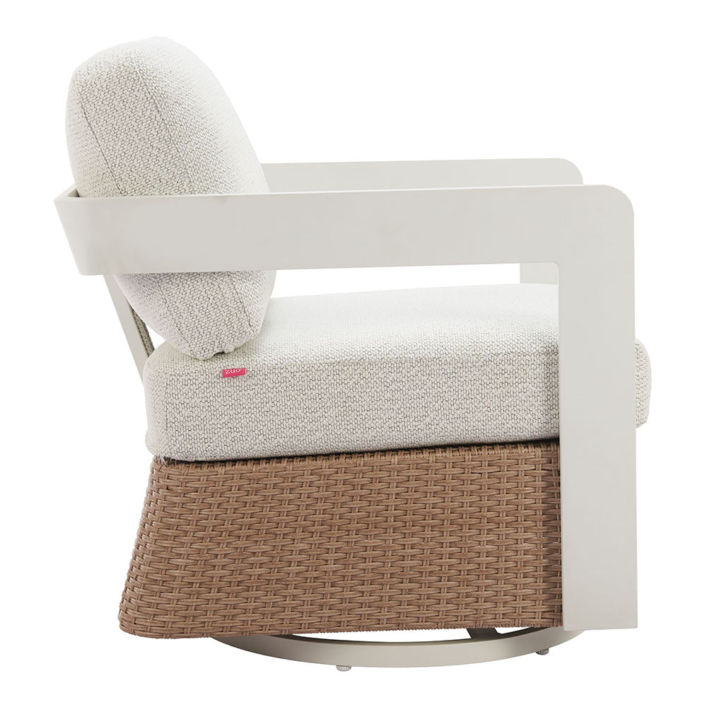 GELO SWIVEL CHAIR WHITE & BROWN