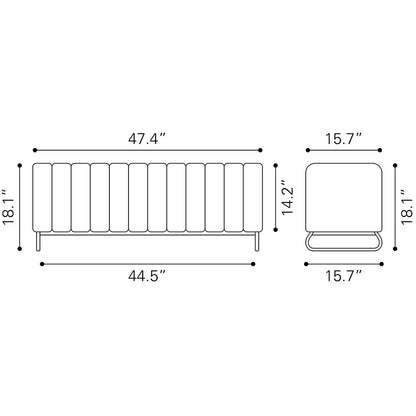 PENDER BENCH STONE GRAY