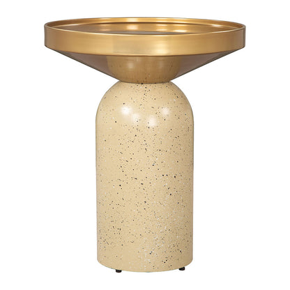 CENDRE SIDE TABLE GOLD & BEIGE